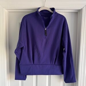 Athleta Vibrant Purple Quarter Zip Sweatshirt